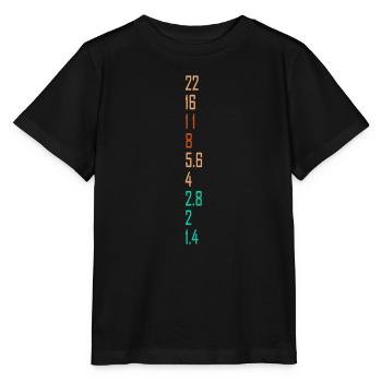 Photographe Cadeau pour Photographie Lover Aperture C - T-shirt bio MINI CREATOR Stanley/Stella Enfant - noir - Devant - Mikhail (115cm)