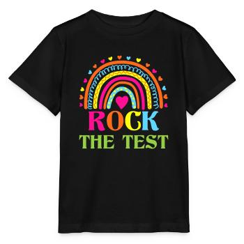 Test Day Rock Le test Teacher Testing Day Rainbow - T-shirt bio MINI CREATOR Stanley/Stella Enfant - noir - Devant - Mikhail (115cm)