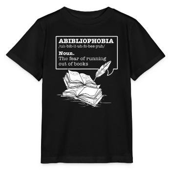 Abibliophobie Die Angst, dass die Bücher ausgehen Rea - Stanley/Stella Kinder T-Shirt MINI CREATOR  - Schwarz - Vorne - Mikhail (115cm)
