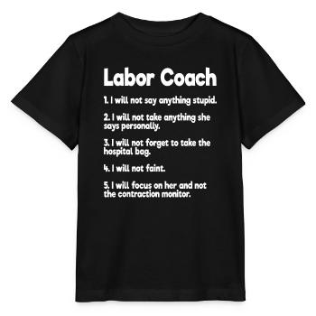 Un coach de travail attend un père qui règne Papa Funny Baby - T-shirt bio MINI CREATOR Stanley/Stella Enfant - noir - Devant - Mikhail (115cm)