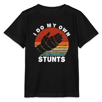 Retro Ich mache meine eigenen Stunts Gebrochener Arm Lustige Verletzung H - Stanley/Stella Kinder T-Shirt MINI CREATOR  - Schwarz - Vorne - Mikhail (115cm)
