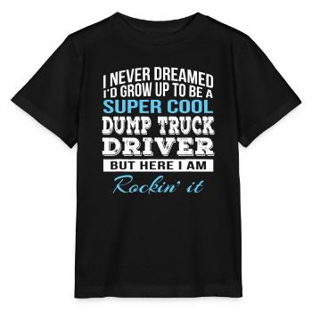 Conducteur de camion à benne basculante drôle - T-shirt bio MINI CREATOR Stanley/Stella Enfant - noir - Devant - Mikhail (115cm)