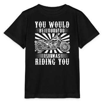 Tu serais bruyant aussi si je te chevauchais - T-shirt bio MINI CREATOR Stanley/Stella Enfant - noir - Devant - Mikhail (115cm)
