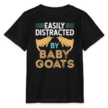 Leicht abgelenkt von Babyziegen - Stanley/Stella Kinder T-Shirt MINI CREATOR  - Schwarz - Vorne - Mikhail (115cm)