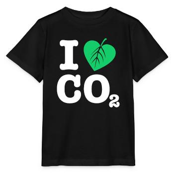 J’aime le CO2 | Pour le Jour de la Terre - T-shirt bio MINI CREATOR Stanley/Stella Enfant - noir - Devant - Mikhail (115cm)