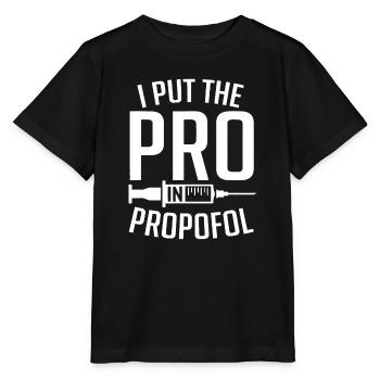 J’ai mis le pro dans l’anesthésie amusante au propofol - T-shirt bio MINI CREATOR Stanley/Stella Enfant - noir - Devant - Mikhail (115cm)