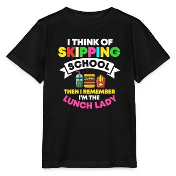 Mittagessen Dame Schule Köchin Gastronomie Mitarbeiter - Stanley/Stella Kinder T-Shirt MINI CREATOR  - Schwarz - Vorne - Mikhail (115cm)