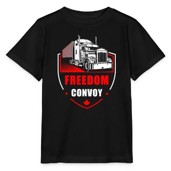 Freedom Convoy United Canada Truckers - T-shirt bio MINI CREATOR Stanley/Stella Enfant - noir - Devant - Mikhail (115cm)