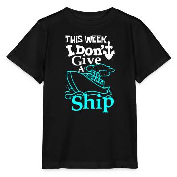 Diese Woche gebe ich kein Schiff - Kreuzfahrtschiff - Stanley/Stella Kinder T-Shirt MINI CREATOR  - Schwarz - Vorne - Mikhail (115cm)