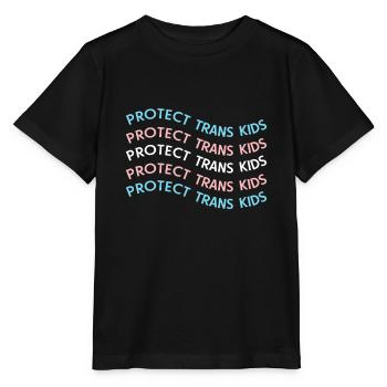 Protect Trans Kids, Transgender LGBT Pride - T-shirt bio MINI CREATOR Stanley/Stella Enfant - noir - Devant - Mikhail (115cm)