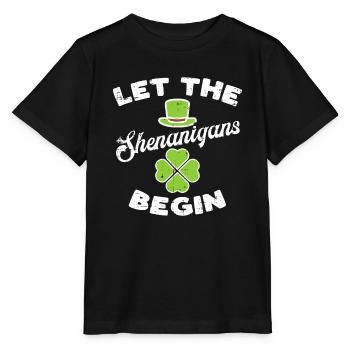 Que les manigances commencent Shamrock - T-shirt bio MINI CREATOR Stanley/Stella Enfant - noir - Devant - Mikhail (115cm)