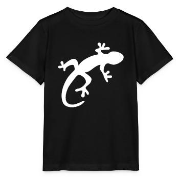 Batik-Eidechse Regenbogen Drucken Monitor Gecko Hippie - Stanley/Stella Kinder T-Shirt MINI CREATOR  - Schwarz - Vorne - Mikhail (115cm)