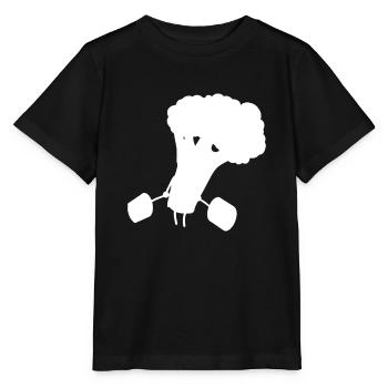 Vegan Funny Broccoli Lifter Design Cadeau - T-shirt bio MINI CREATOR Stanley/Stella Enfant - noir - Devant - Mikhail (115cm)