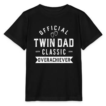 Hommes Nouveau père jumeau, drôle de premiers jumeaux Fête des pères - T-shirt bio MINI CREATOR Stanley/Stella Enfant - noir - Devant - Mikhail (115cm)