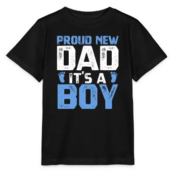 Stolzer neuer Vater It's A Boy Design Vatertag - Stanley/Stella Kinder T-Shirt MINI CREATOR  - Schwarz - Vorne - Mikhail (115cm)