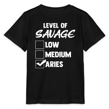 Aries Zodiac Birthday Gift bday celebrants - Stanley/Stella MINI CREATOR Kids’ T-Shirt - black - Front - Mikhail (115cm)