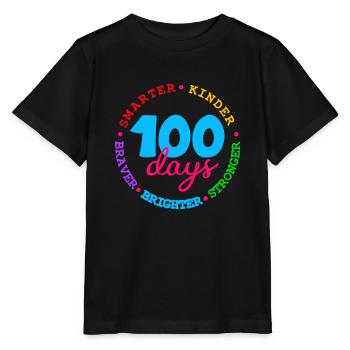 100 jours Plus intelligent, plus intelligent, plus fort, plus brillant, plus courageux - T-shirt bio MINI CREATOR Stanley/Stella Enfant - noir - Devant - Mikhail (115cm)