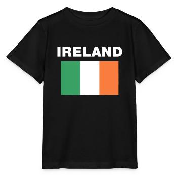 Irland Erbe der irischen Flagge - Stanley/Stella Kinder T-Shirt MINI CREATOR  - Schwarz - Vorne - Mikhail (115cm)