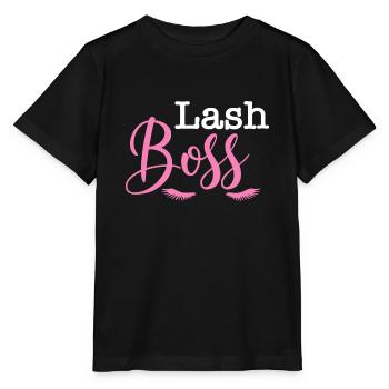 Lash Manager Niedliche Wimpern Liebe Wimpernverlängerung - Stanley/Stella Kinder T-Shirt MINI CREATOR  - Schwarz - Vorne - Mikhail (115cm)