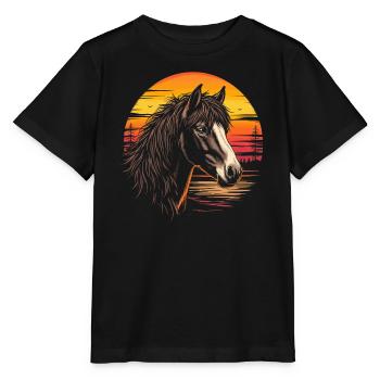 Shetty Shetlandpony Retro - Stanley/Stella Kinder T-Shirt MINI CREATOR  - Schwarz - Vorne - Mikhail (115cm)