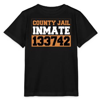 County Jail Inmate Halloween - Stanley/Stella MINI CREATOR Kids’ T-Shirt - black - Front - Mikhail (115cm)