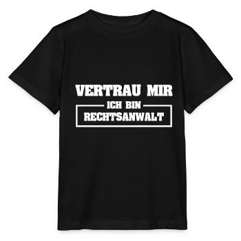 Lustig Rechtsanwalt - Stanley/Stella Kinder T-Shirt MINI CREATOR  - Schwarz - Vorne - Mikhail (115cm)