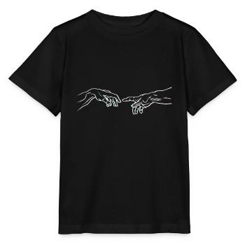Erschaffung Adams Michelangelo - Stanley/Stella Kinder T-Shirt MINI CREATOR  - Schwarz - Vorne - Mikhail (115cm)