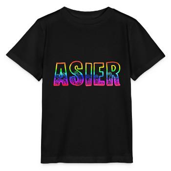 asier rs regenbogen - Stanley/Stella Kinder T-Shirt MINI CREATOR  - Schwarz - Vorne - Mikhail (115cm)