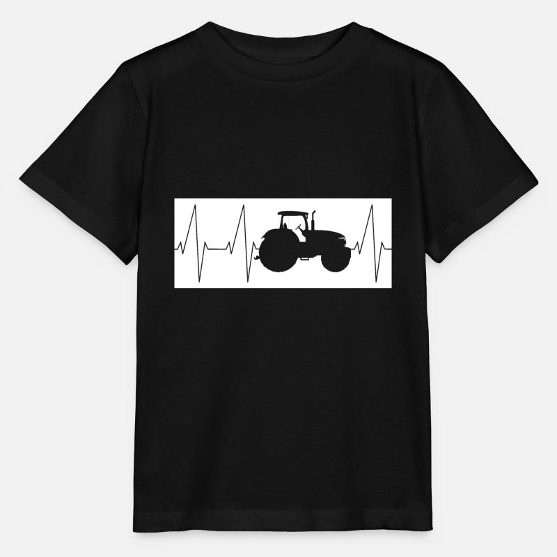 Traktor Herzschlag - Stanley/Stella Kinder T-Shirt MINI CREATOR  - Schwarz