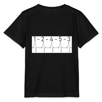 Heartbeat 5 cylindres - T-shirt bio MINI CREATOR Stanley/Stella Enfant - noir - Devant - Mikhail (115cm)