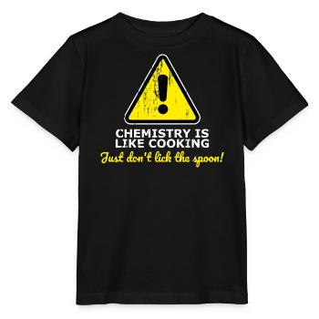 Chimie cuisson cuillère lécher danger - T-shirt bio MINI CREATOR Stanley/Stella Enfant - noir - Devant - Mikhail (115cm)