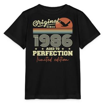 Original 1986 Geburtstagsgeschenk 1986 Retro 1986 - Stanley/Stella Kinder T-Shirt MINI CREATOR  - Schwarz - Vorne - Mikhail (115cm)