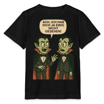 Oh, je ne t’ai pas vu depuis des lustres (Vampires) - T-shirt bio MINI CREATOR Stanley/Stella Enfant - noir - Devant - Mikhail (115cm)