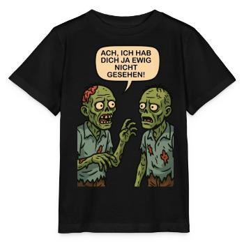 Oh, je ne t’ai pas vu depuis des lustres (zombies) - T-shirt bio MINI CREATOR Stanley/Stella Enfant - noir - Devant - Mikhail (115cm)