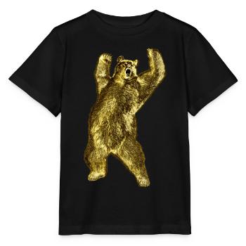 Powerful bear appearance - Stanley/Stella MINI CREATOR Kids’ T-Shirt - black - Front - Mikhail (115cm)