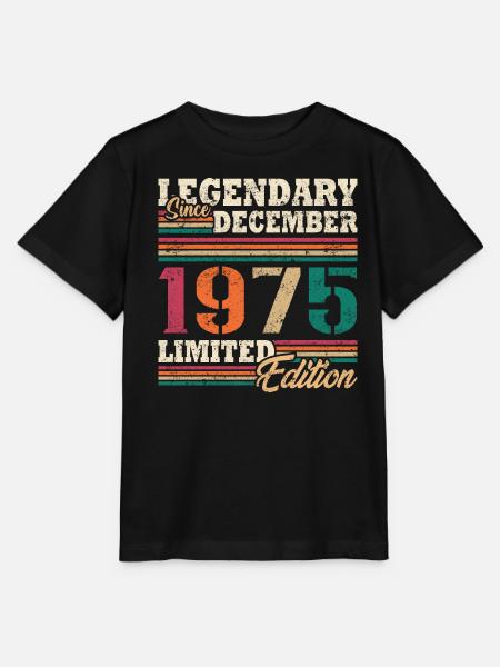Legendäre Dezember 1975 Limited Edition - Stanley/Stella Kinder T-Shirt MINI CREATOR  - Schwarz