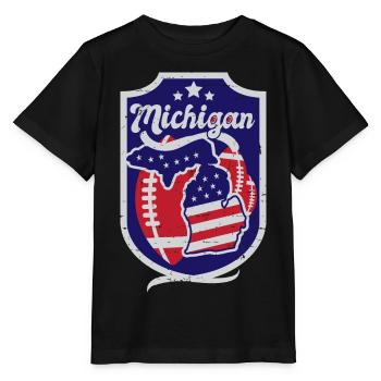 Michigan Football - T-shirt bio MINI CREATOR Stanley/Stella Enfant - noir - Devant - Mikhail (115cm)