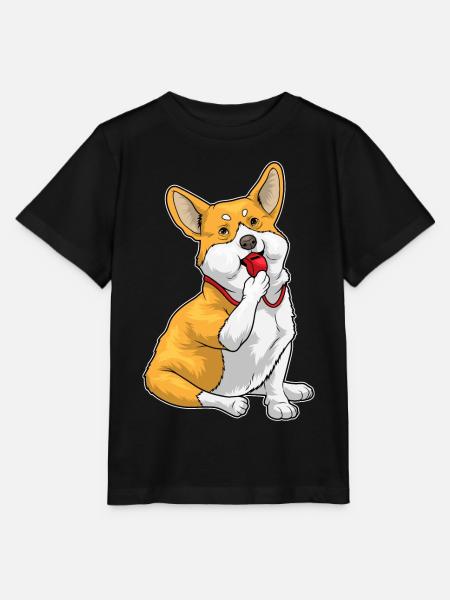Corgi Schiedsrichter Pfeife - Stanley/Stella Kinder T-Shirt MINI CREATOR  - Schwarz