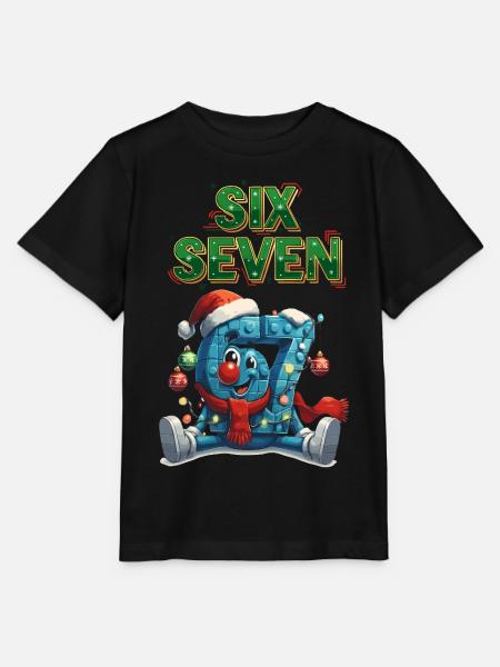 67 Six Seven Christmas 6 7 meme - Stanley/Stella MINI CREATOR Kids’ T-Shirt - black