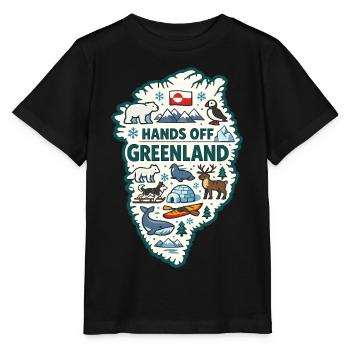 Hands Off Greenland Europe Solidarity - Stanley/Stella MINI CREATOR Kids’ T-Shirt - black - Front - Mikhail (115cm)