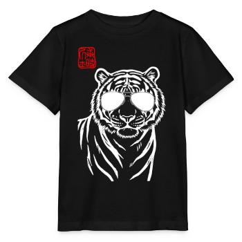 Tiger Asian - Stanley/Stella MINI CREATOR Kids’ T-Shirt - black - Front - Mikhail (115cm)