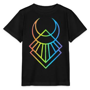 Multicolored Egyptian Moon Symbol - Stanley/Stella MINI CREATOR Kids’ T-Shirt - black - Front - Mikhail (115cm)