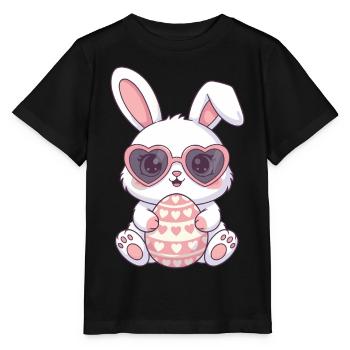 Herzhasen Osterei Charm - Stanley/Stella Kinder T-Shirt MINI CREATOR  - Schwarz - Vorne - Mikhail (115cm)