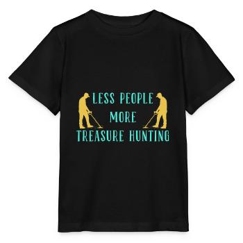 Chasseur de trésors Chasse au trésor Détecteur de métaux - T-shirt bio MINI CREATOR Stanley/Stella Enfant - noir - Devant - Mikhail (115cm)