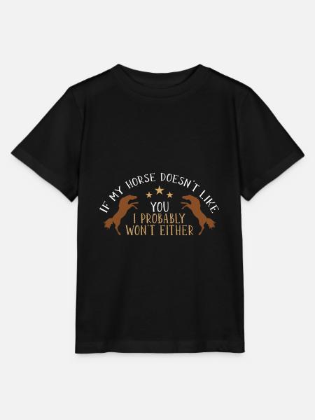 Pferd reiten Pferdebesitzer - Stanley/Stella Kinder T-Shirt MINI CREATOR - Schwarz