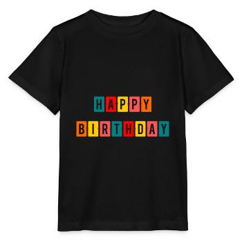 ALLES GUTE ZUM GEBURTSTAG. ALLES GUTE ZUM GEBURTSTAG. JAHRESTAG. - Stanley/Stella Kinder T-Shirt MINI CREATOR  - Schwarz - Vorne - Mikhail (115cm)