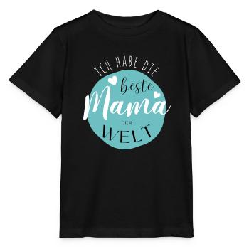 BESTE MAMA - Baby Geschenkidee Muttertag - Stanley/Stella Kinder T-Shirt MINI CREATOR  - Schwarz - Vorne - Mikhail (115cm)