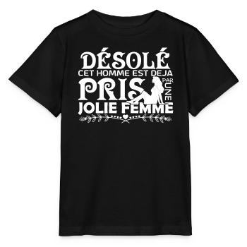 cadeau copain mari Le meilleur copain du monde - T-shirt bio MINI CREATOR Stanley/Stella Enfant - noir - Devant - Mikhail (115cm)