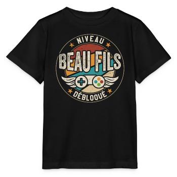 Niveau Beau-Fils Débloqué - T-shirt bio MINI CREATOR Stanley/Stella Enfant - noir - Devant - Mikhail (115cm)