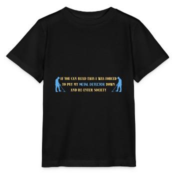 Chasseur de trésors Chasse au trésor Détecteur de métaux - T-shirt bio MINI CREATOR Stanley/Stella Enfant - noir - Devant - Mikhail (115cm)